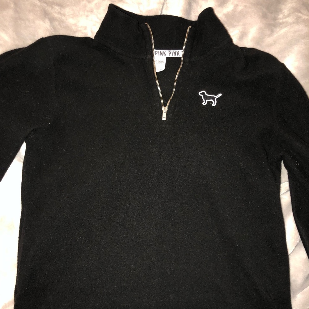 Black pink 1/4 zip up :)